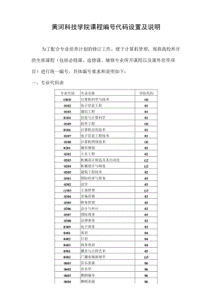 黄河科技学院课程编号代码设置及说明.docx