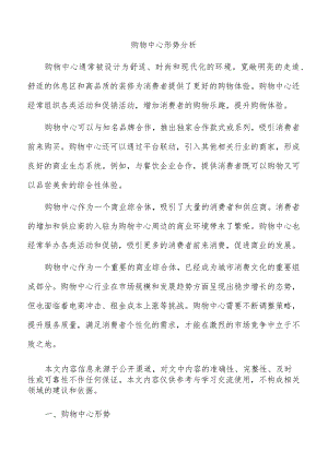 购物中心形势分析.docx
