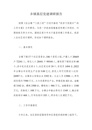 乡镇基层党建调研报告.docx