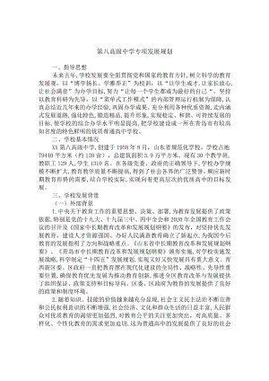 第八高级中学专项发展规划.docx
