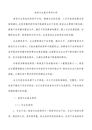 美容行业基本原则分析.docx