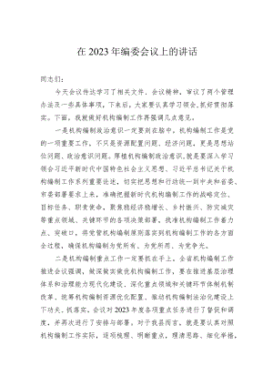 在2023年编委会议上的讲话.docx