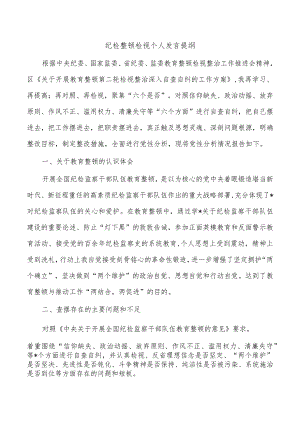 纪检整顿检视个人发言提纲.docx