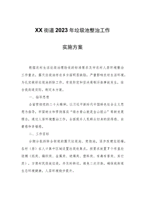 XX街道2023年垃圾池整治工作实施方案.docx