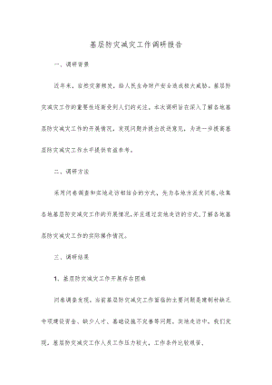 基层防灾减灾工作调研报告.docx