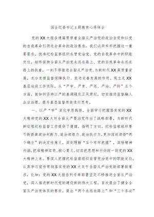 国企纪委书记主题教育心得体会.docx