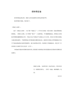 XX项目投标保证金（2023年）.docx