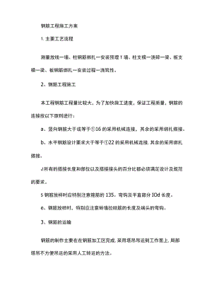 钢筋工程施工方案.docx