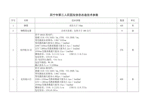 西宁市第三人民医院信息改造技术参数.docx
