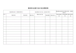 服务质量改善行动计划及跟踪表.docx