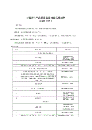 内墙涂料产品质量监督抽查实施细则（2023年版）.docx