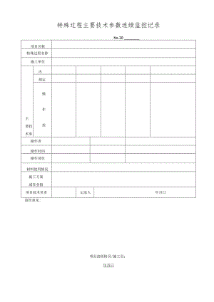 特殊过程主要技术参数连续监控记录.docx
