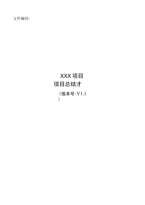 项目管理模板-IT项目总结报告.docx