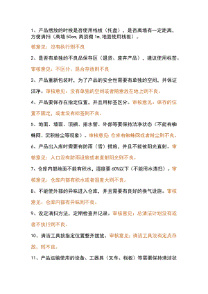 仓库日常审核检查表.docx