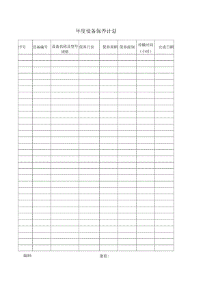 年度设备保养计划.docx