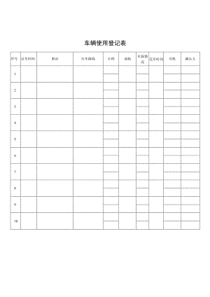 车辆使用登记表.docx