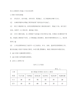 某办公楼装修工程施工计划及其说明.docx