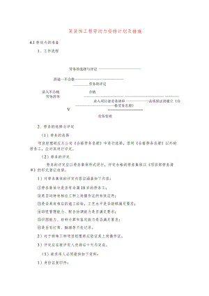 某装饰工程劳动力安排计划及措施.docx