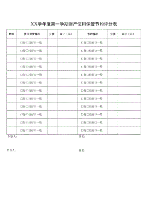 财产使用保管节约评分表.docx