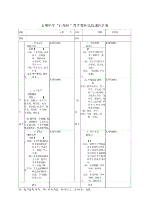 金陵中学“行知杯”青年教师优质课评价表.docx