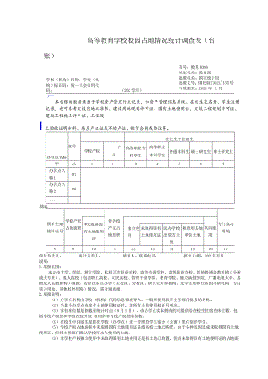 教基8386高等教育学校校园占地情况统计调查表（台账）.docx
