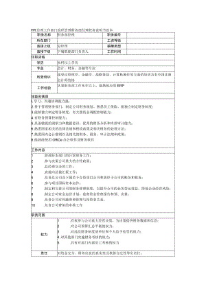 HR经理工作部门组织管理财务部经理职务说明书范本.docx