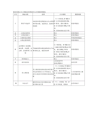 股份有限公司工程副总经理高管人员关键业绩指标.docx