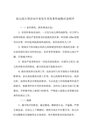 幼儿园大型活动中易发生突发事件疏散应急程序.docx