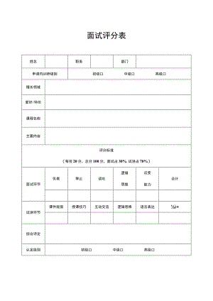 内训师面试评分表(初试).docx