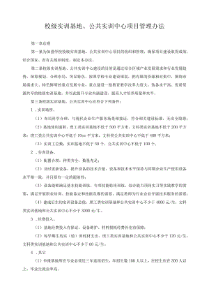 校级实训基地、公共实训中心项目管理办法.docx