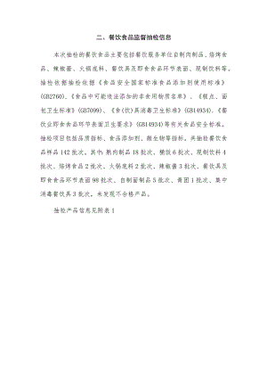 餐饮食品监督抽检信息.docx