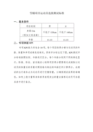 雪橇项目运动员选拔测试标准.docx