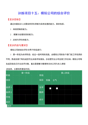 训练项目十五模拟公司的综合评价.docx