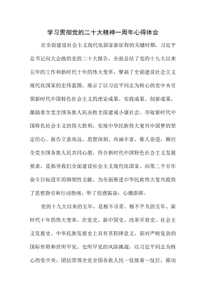 2023年党支部书记学习贯彻《党的二十大精神》一周年个人心得体会汇编4份.docx