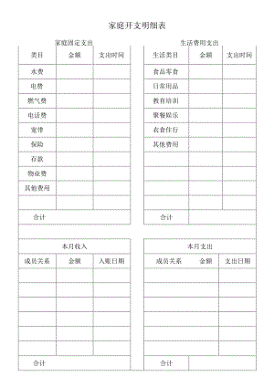家庭开支明细表.docx