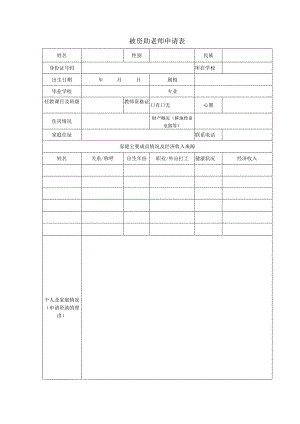 被资助老师申请表.docx