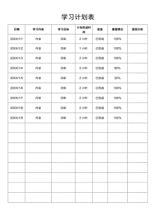 学习计划表.docx