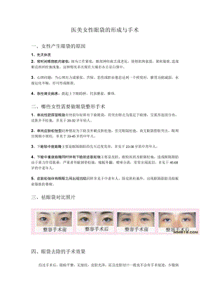 医美女性眼袋形成与手术.docx