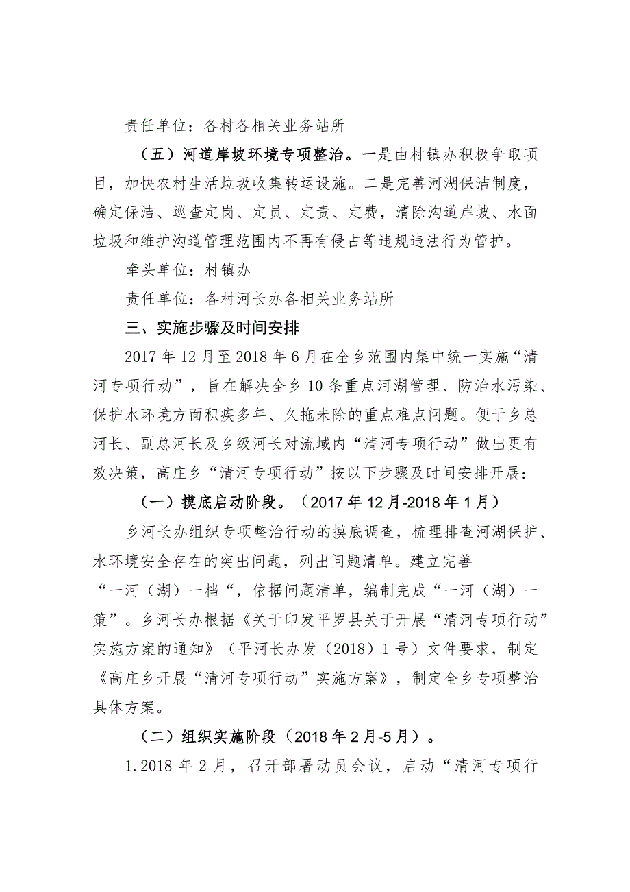 高庄乡开展“清河专项行动”实施方案.docx_第3页