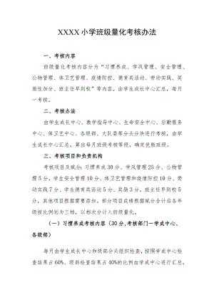 小学班级量化考核办法.docx