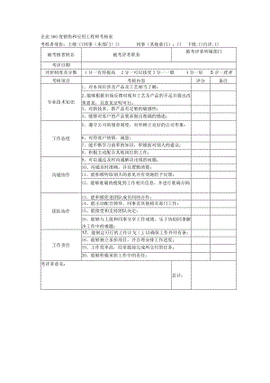 企业360度销售和应用工程师考核表.docx