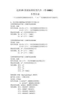 达国IV排放标准轻型汽车带OBD车型目录.docx