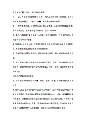 建筑装饰工程公司设计人员的岗位职责.docx