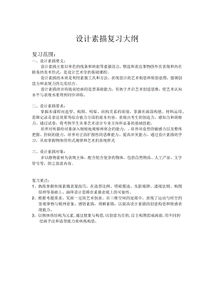 设计素描复习大纲.docx