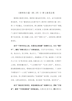 《榜样的力量（第二季）》第七集观后感.docx