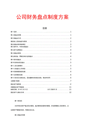 公司财务盘点计划方案模板.docx