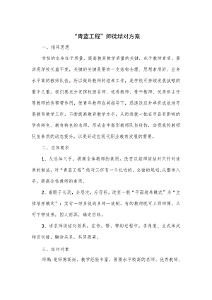 “青蓝工程”师徒结对方案.docx