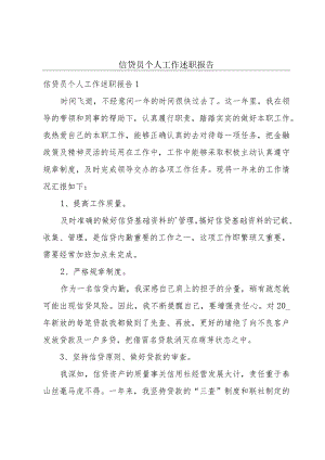 信贷员个人工作述职报告.docx