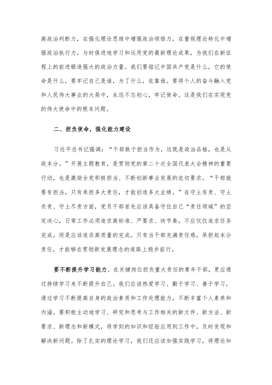 专题党课：贯彻主题教育精神 扬青年风采 谱无悔青春.docx_第3页