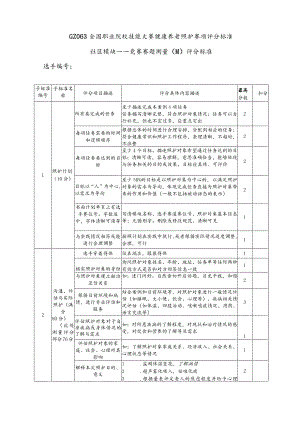 GZ063 健康养老照护评分标准——社区模块-2023年全国职业院校技能大赛赛项正式赛卷.docx